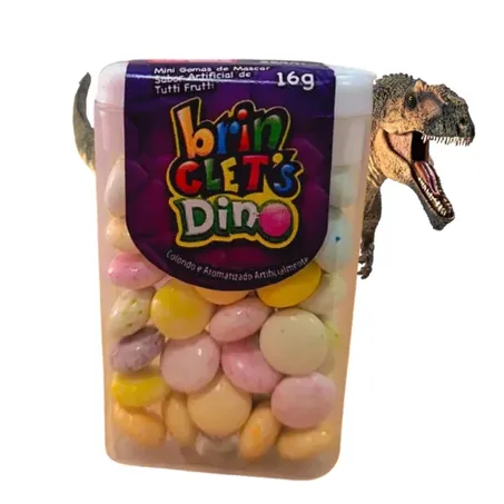 Goma Mascar Brinclets 16g Cartela Dino