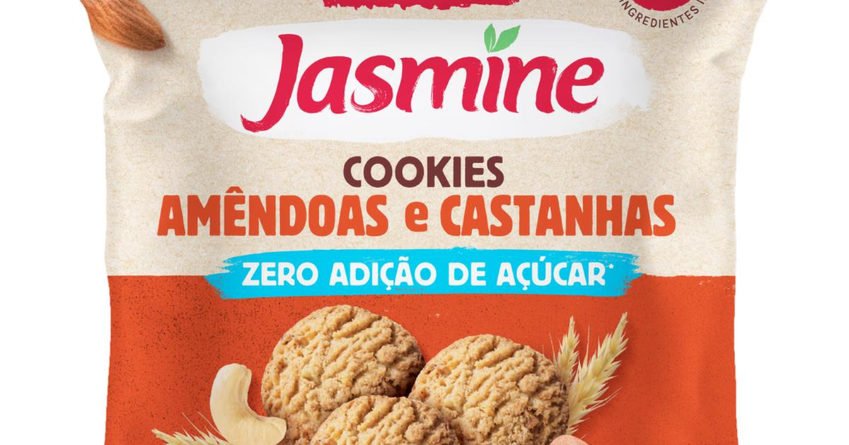 Cookie Integral Jasmine 120g - Zero Açúcar - Amêndoas e Castanhas