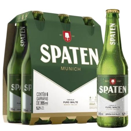 Cerveja spaten pcc/06x355ml long neck puro malte pc