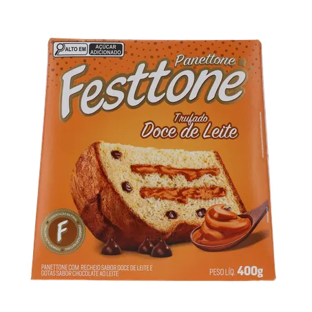 Panettone Festtone Trufado Doce De Leite 400G