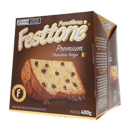 Panettone Festtone Premium Chocolate Belga 400g 360-20