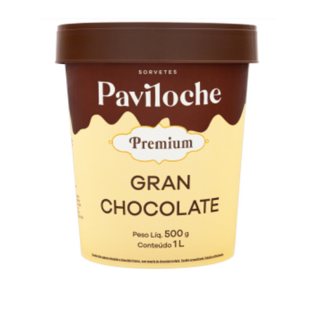 Sorvete Paviloche Premium Gran Chocolate 1l 
 