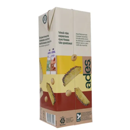 Bebida a Base de Soja Ades Sabor Abacaxi Caixa 1lt 360-15
