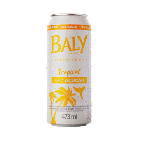 Energético Baly Tropical Zero Açúcar Lata 473ml