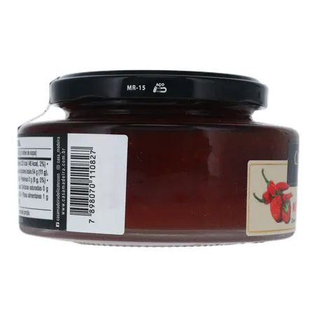Geleia de Morango com Pimenta Casa Madeira Gourmet Pote de Vidro 240gr 360-26