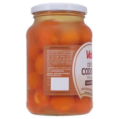 Ovos de codorna valar defumado 300g 360-29