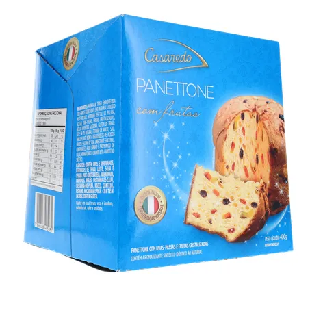PANETTONE CASAREDO COM FRUTAS CRISTALIZADAS CAIXA 400G 360-33