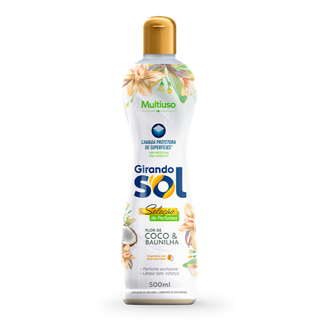 Limpador Girando Sol 500ml Perfumado Coco Baunilha