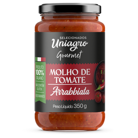 Molho de tomate uniagro arrabbiata 350g