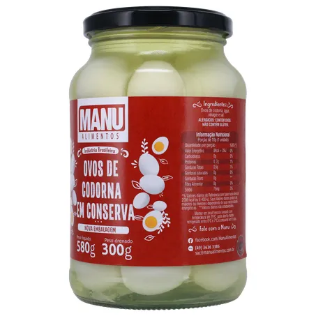 Ovos de codorna manu 300g 360-3