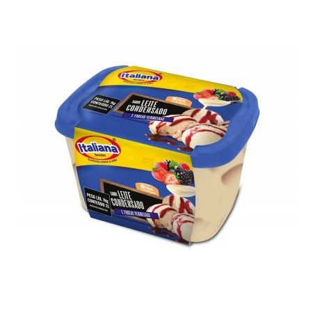 SORVETE LEITE CONDENSADO/FRUTAS VERMELHAS ITALIANA SORVETES 2L