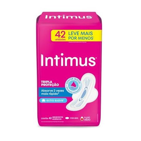 ABSORVENTE INTIMUS NOITE SUAVE COM ABAS 42UN