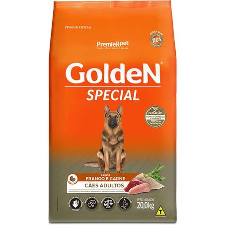 Ração Golden Special para Cães Adultos Sabor Frango e Carne 20Kg