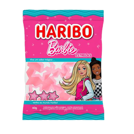 MARSHMALLOWS HARIBO BARBIE MORANGO 60G