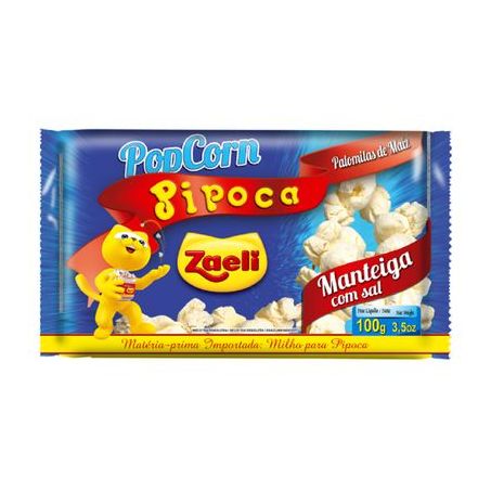 Pipoca Para Microondas Zaeli Manteiga 100G