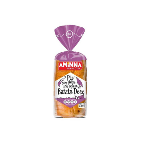 Pão de Batata Doce Aminna sem Açúcar sem Glúten 380G