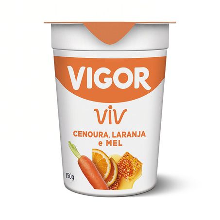 Iogurte integral laranja, cenoura e mel vigor 150g