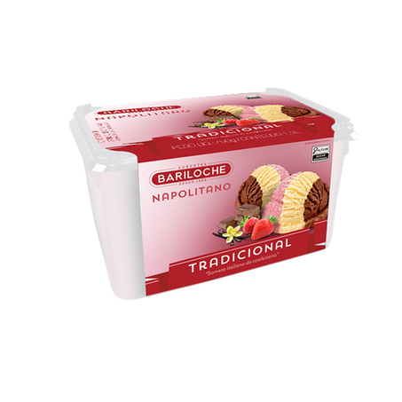 Sorvete Bariloche Napolitano 1.5L