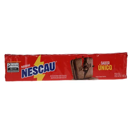 Biscoito Recheado Nescau Sabor Chocolate Pacote 140gr 360-0