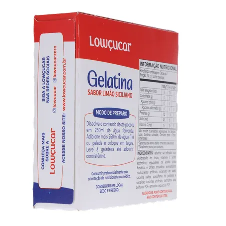 Po Gelatina Lowcucar Zero Limao Siciliano 10g 360-12