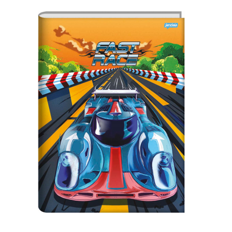CADERNO BROCHURA JANDAIA FAST RACE 1/4 80 FOLHAS