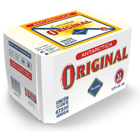 Cerveja latao 473ml original pcc/12un
