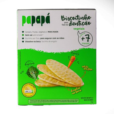 BISCOITINHO PARA FASE DA DENTIÇÃO VEGETAIS 36G