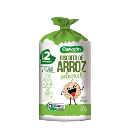 Biscoito guimaraes arroz integral organica 80g