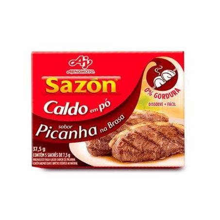 Caldo em Pó Sazón Picanha na Brasa Sachê 6.5gr - Caixa com 5un - 32.5gr