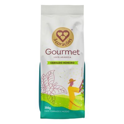 Cafe moído cerrado mineiro gourmet 3 corações 250g