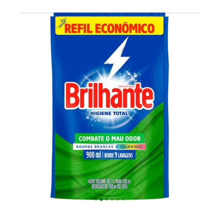 SABAO LIQUIDO BRILHANTE REFIL HIGIENE TOTAL 900ML