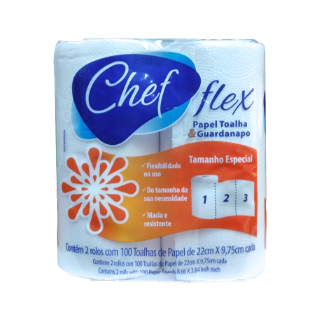 TOALHA PAPEL CHEF FLEX C/2X100FLS