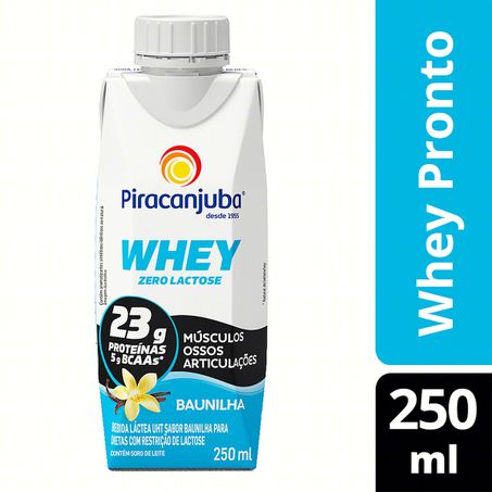 BEBIDA LÁCTEA BAUNILHA ZERO LACTOSE PIRACANJUBA WHEY