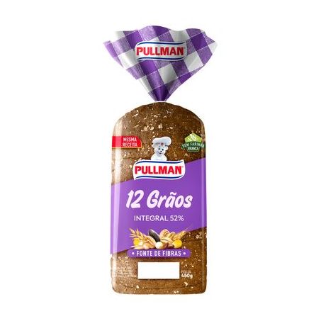 Pão 12 Grãos Pullman 100% Integral 450g