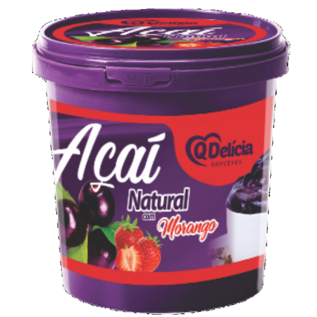Sorvete qdelicia açaí com morango 200g un