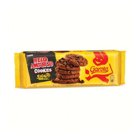 Biscoito garoto cookie gotas meio amargo 60g