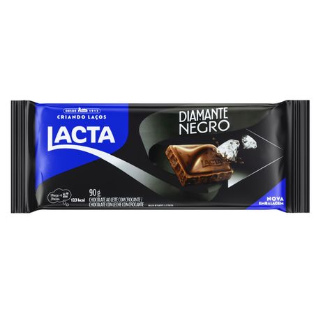 Choc lacta 90g diamante negro