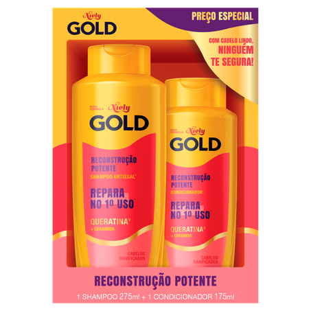  KIT NIELY GOLD RECONSTRUÇÃO SH 275ML+COND 175ML 
