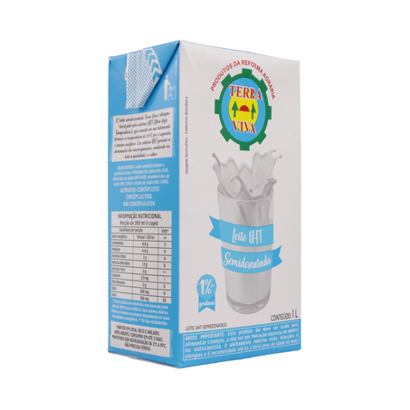 LEITE LONGA VIDA TERRA VIVA SEMIDESNATADO 1L 360-23