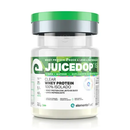 JUICEDOP ISO LIMÃO E MATCHÁ 450G - ELEMENTO PURO