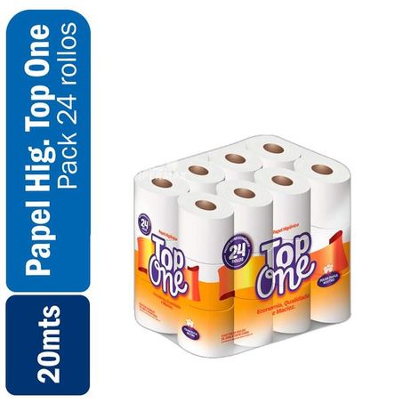 Papel Higiênico Top One Folha Dupla 20m Pacote 24un 
 