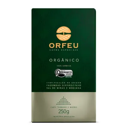 CAFE ORFEU TORRADO/MOIDO ORGANICO 250ML