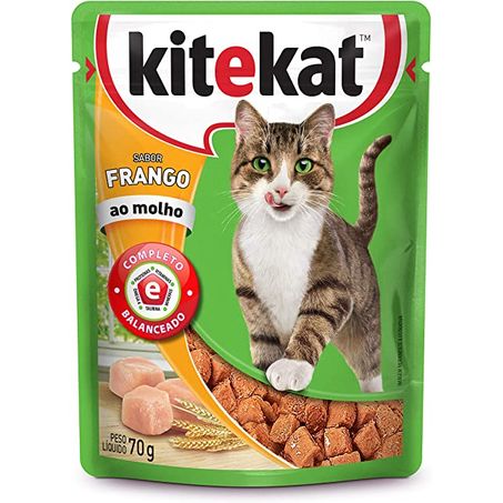 Racao kitekat frango molho sc.70g
