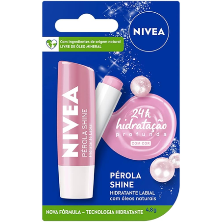 Locao protetor labial nivea perola shine 4.8g