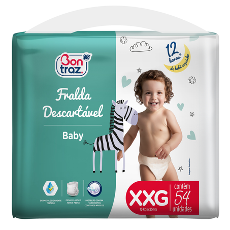 Fralda Descartável Bontraz XXG com 54 Unidades