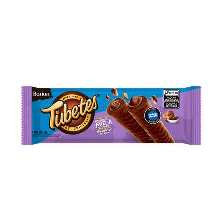 ROLINHOS WAFER CREME AVELA C/CACAU TUBETES BARION 80G