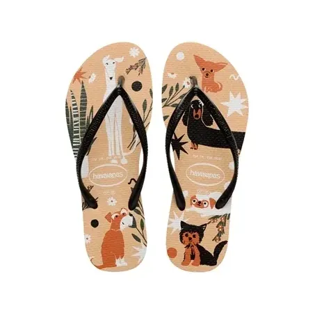 HAVAIANAS SLIM PETS FC DOR/PTO TAM 35/36