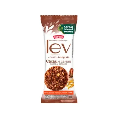 Biscoito Cookies Marilan 60g Integral Cacau Cereais