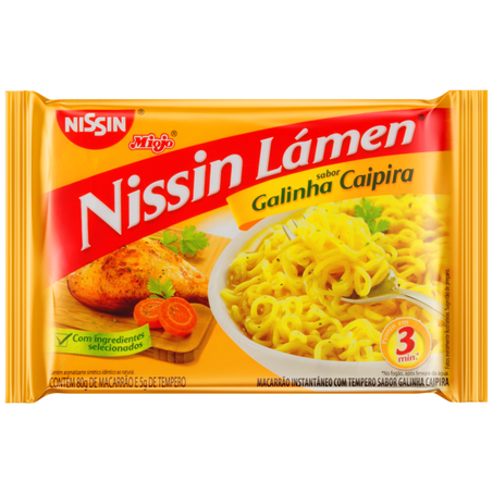 Macarrao instantaneo nissin 85g caipira