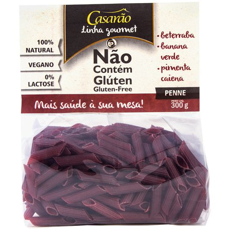 Mac S/Gluten Casarao 300g Penne Beterraba/Banana C/Pimenta